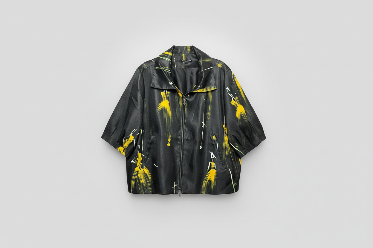 Black Gold/White/Green Splash Jacket