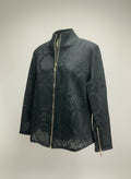 Zip-front Lace Jacket Top
