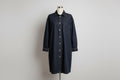 Long Denim Jacket Single Tie Back Closure