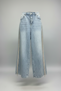 Denim Jeans with Jeweled Fringe