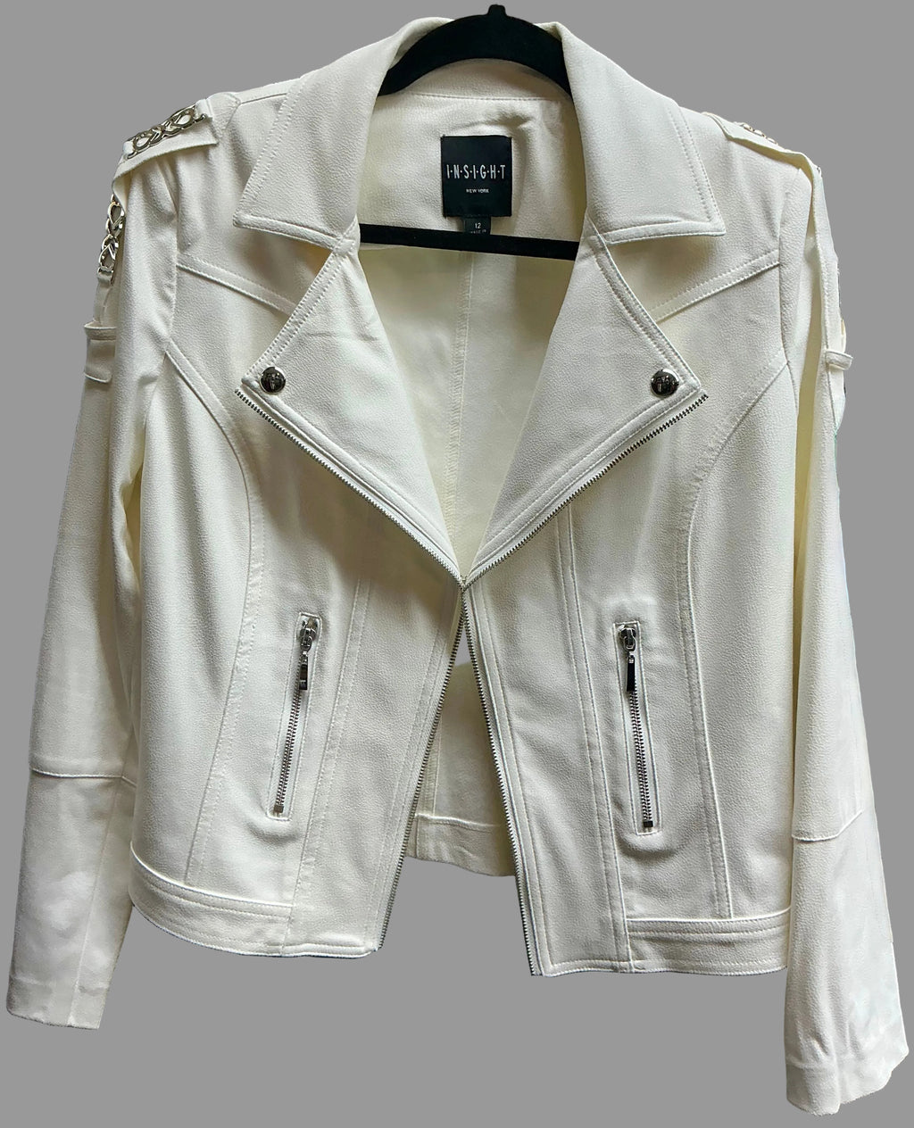 White Bolero Vegan Leather Jacket