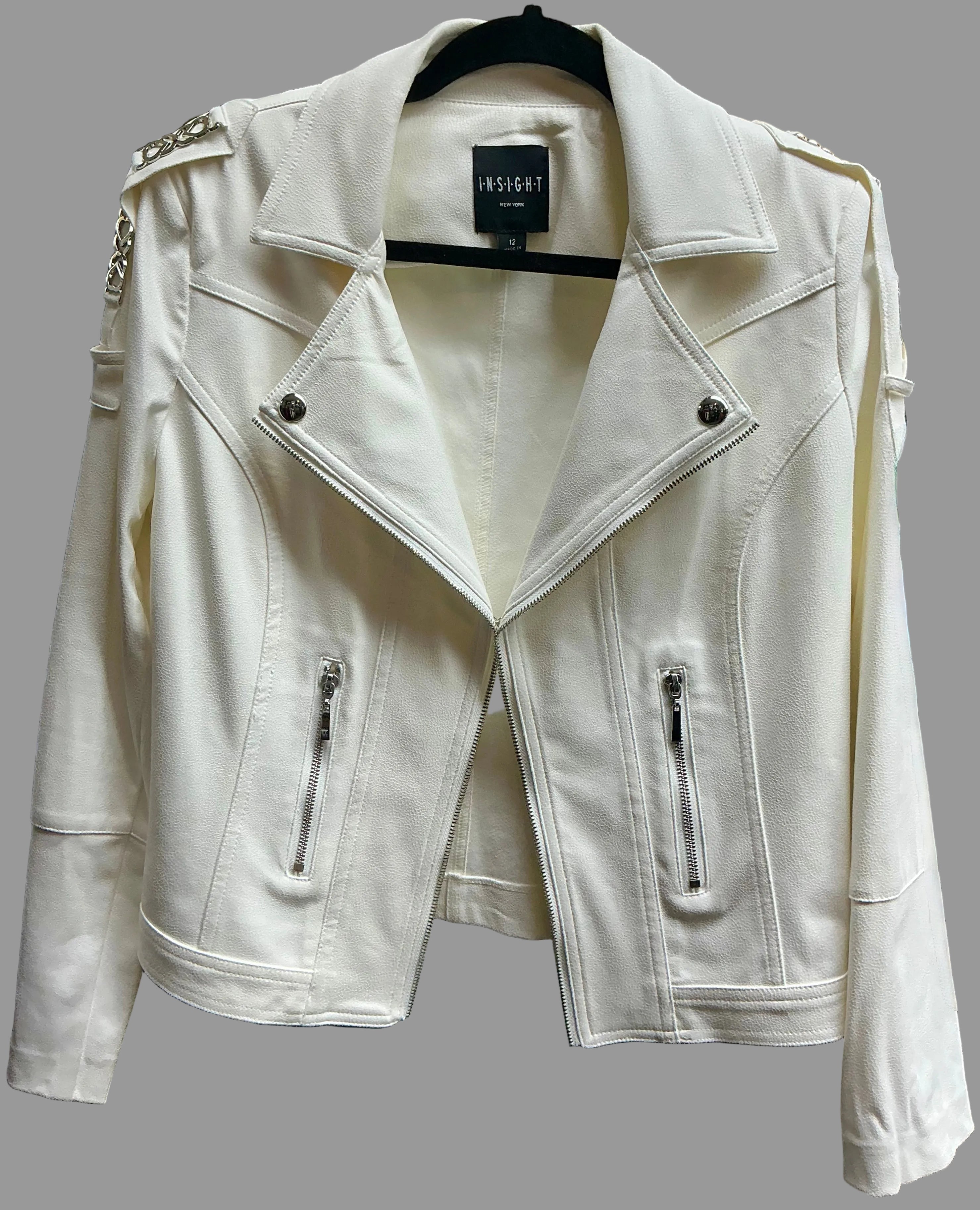White Bolero Vegan Leather Jacket