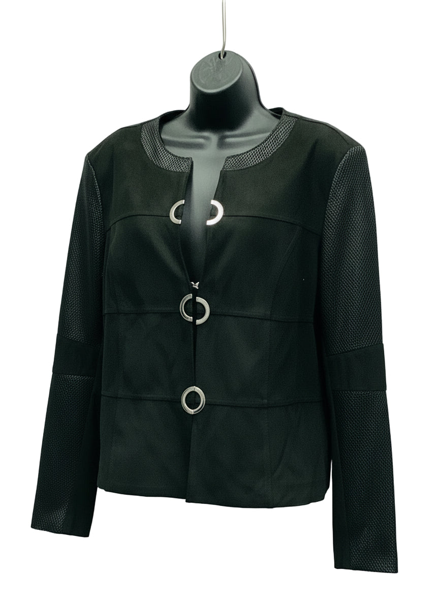 Black Suede Bolero Jacket