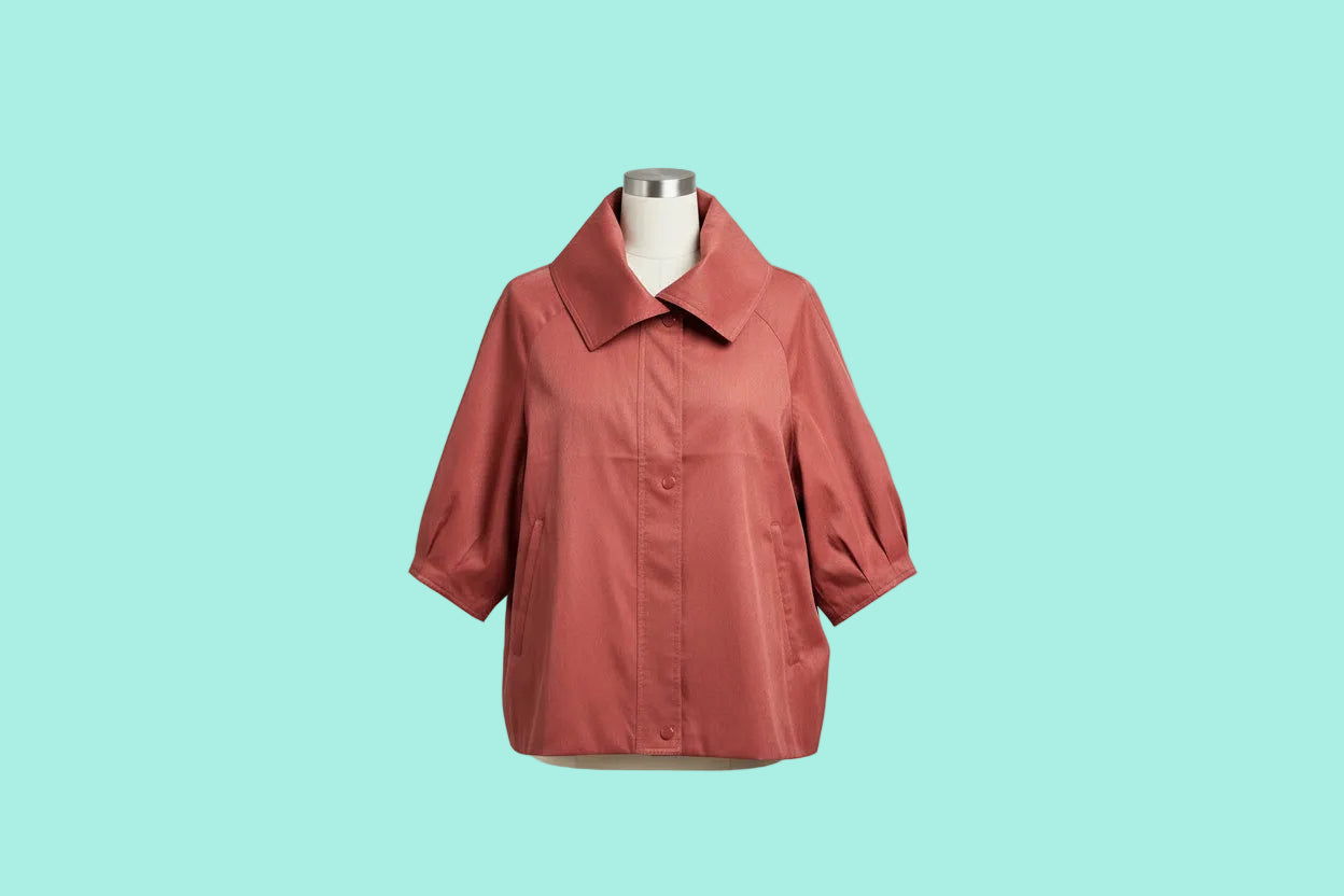 Snap Cowl Neck Jacket